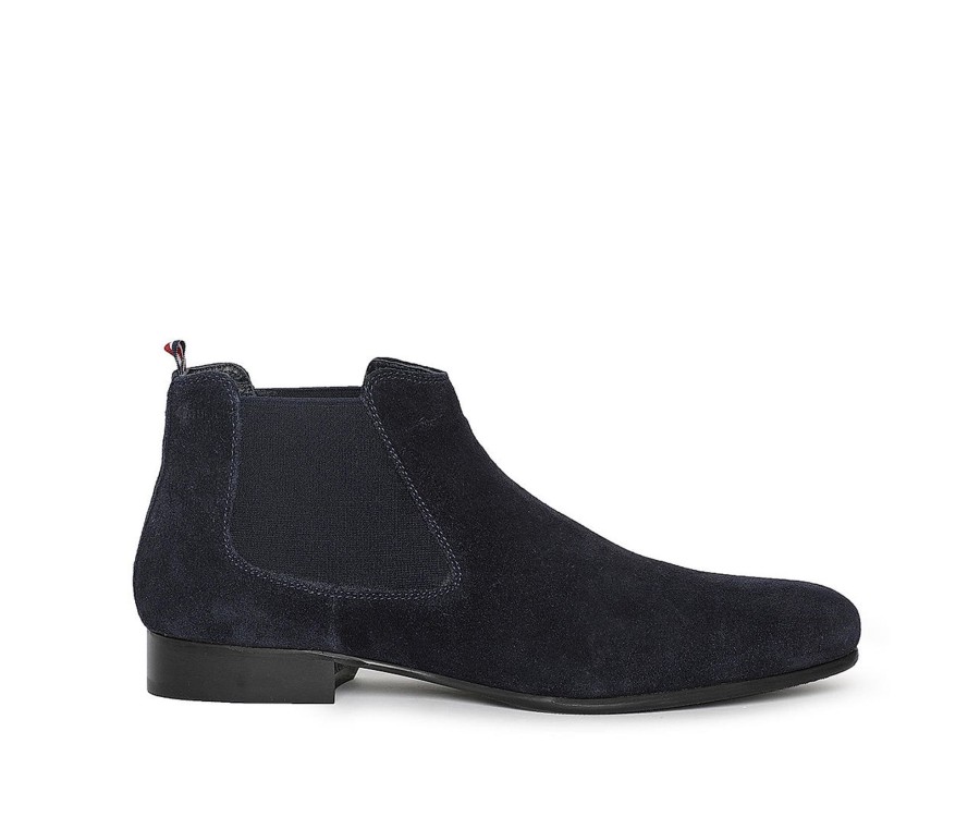 Men Regal Shoes Boots | Gabicci Mens True Navy Chelsea Boot - Suede